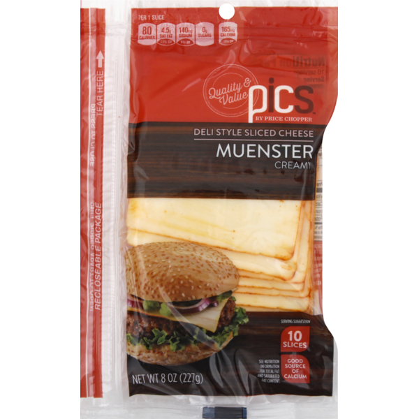 PICS Muenster Cheese Slices (8 oz) Instacart
