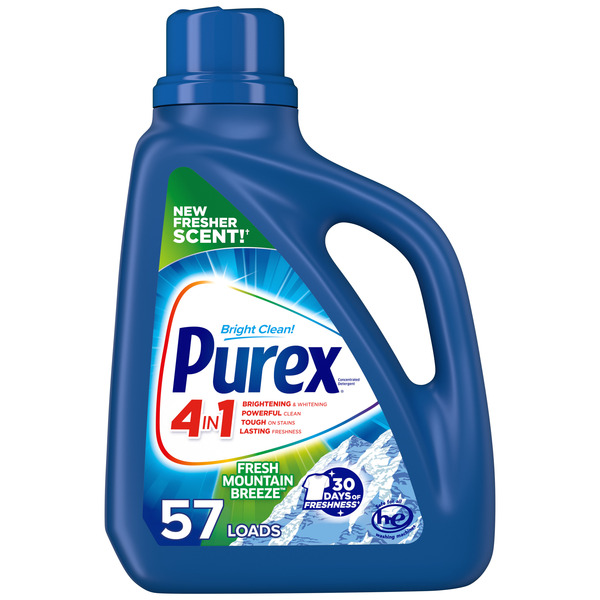 フォクシー　リラクシングウォーター フレッシュグリーン & アクア セット Purex 4 in 1 Liquid Laundry Detergent, Mountain Breeze Scent Same