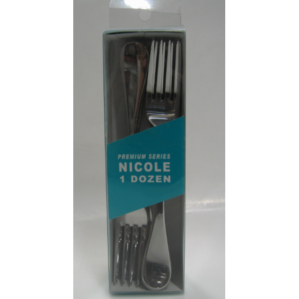 Qualite - Nicole Flatware - Salad Fork - dozen Delivery or Pickup