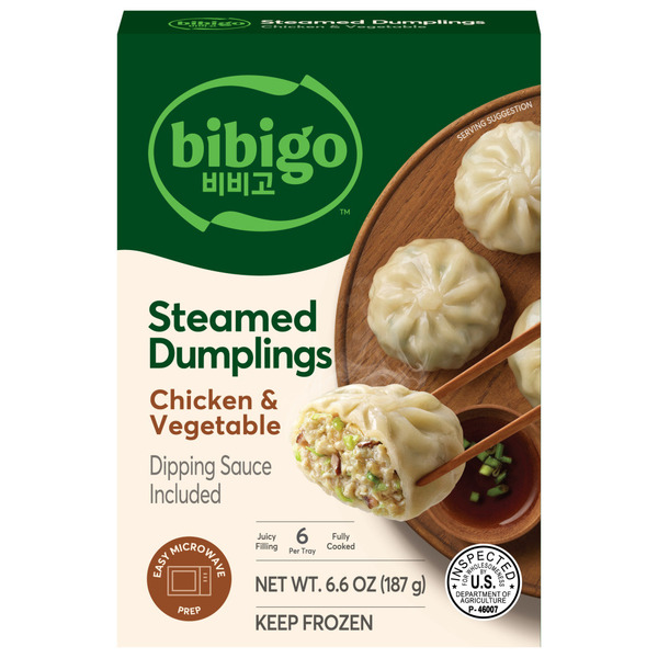 Bibigo Frozen Chicken & Vegetable Steamed Dumplings Same-Day