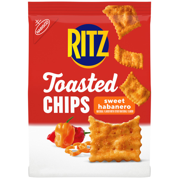 Ritz Toasted Chips Sweet Habanero Crackers, Party Snacks 8.1 oz