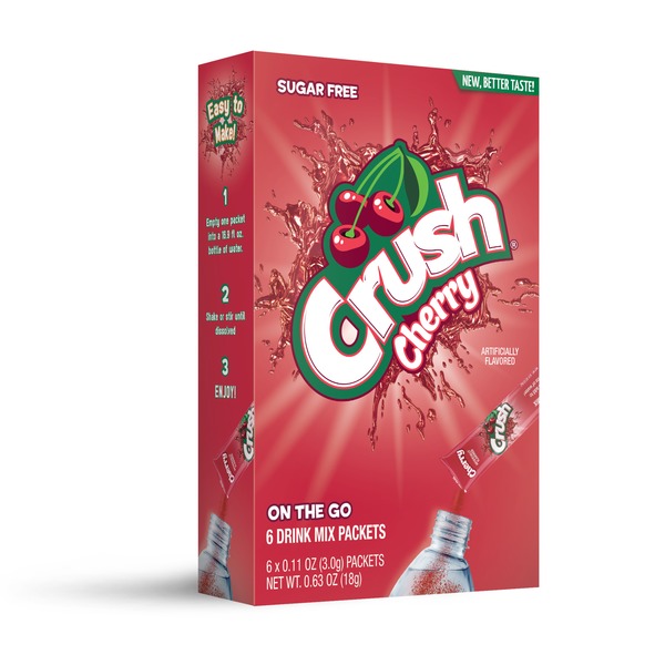 Crush Cherry Flavored On The Go Drink Mix Packets Same-Day