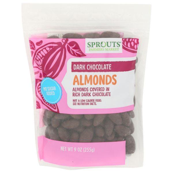 Sprouts No Sugar Added Dark Chocolate Covered Almonds