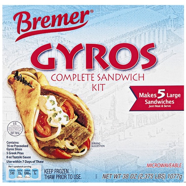 ALDI Bremer Gyros Complete Sandwich Kit SameDay Delivery or Pickup Aldi