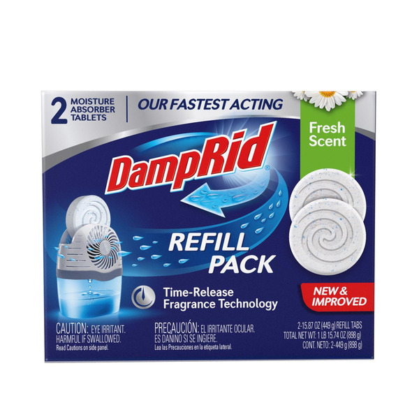 Damp Rid Moisture Absorber, Fresh Scent, Tablets, Refill Pack