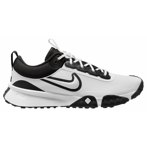 Nike Men's Air Diamond Varsity Turf Medium Width Baseball Shoes, Size 12 - White & Black