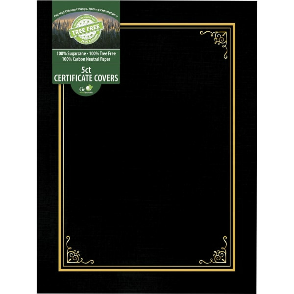 GE ographics Letter Certificate Holders - 8.5 x 11 Inch - Black