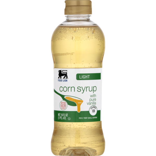 Food Lion Corn Syrup, With Pure Vanilla, Light, Bottle (16 fl oz