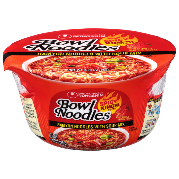 Nongshim Spicy Kimchi Flavor Ramyun Noodles with Soup Mix Same-Day