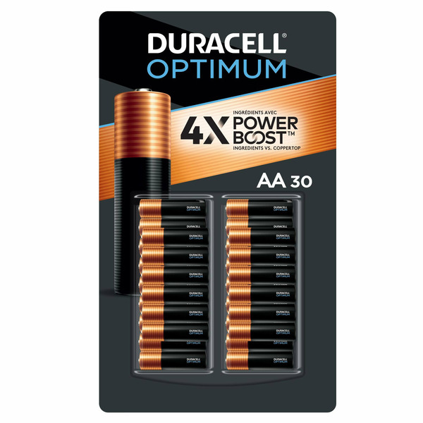 Duracell Optimum AA Batteries With Power Boost Ingredients