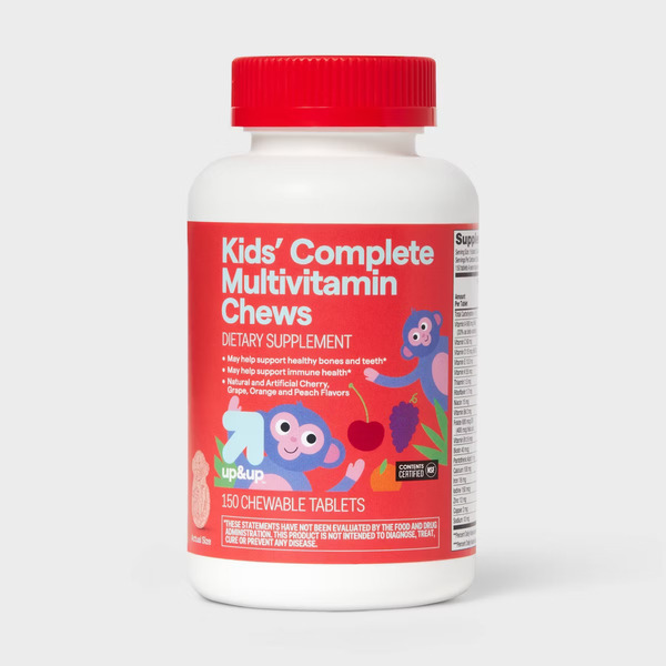 Up&Up Kids' Multivitamin Complete May Help Support Healthy Bones And Teeth Immune Health Dietary Supplement Chewable Tablets