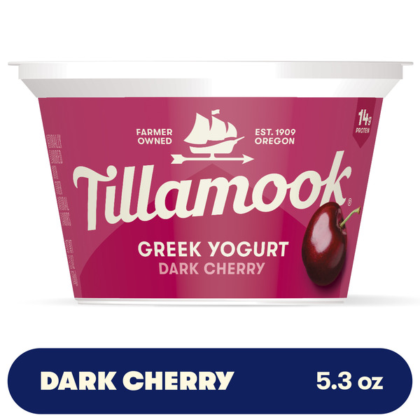 Tillamook Dark Cherry Greek Yogurt, 5.3oz