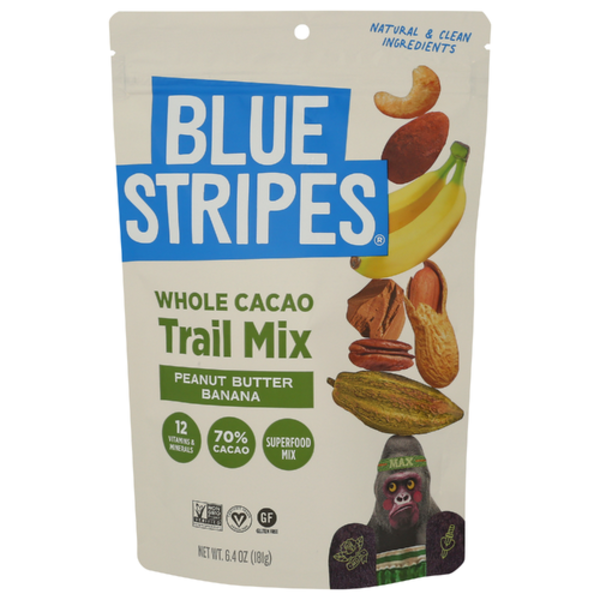 Blue Stripes Peanut Butter Banana Whole Cacao Trail Mix