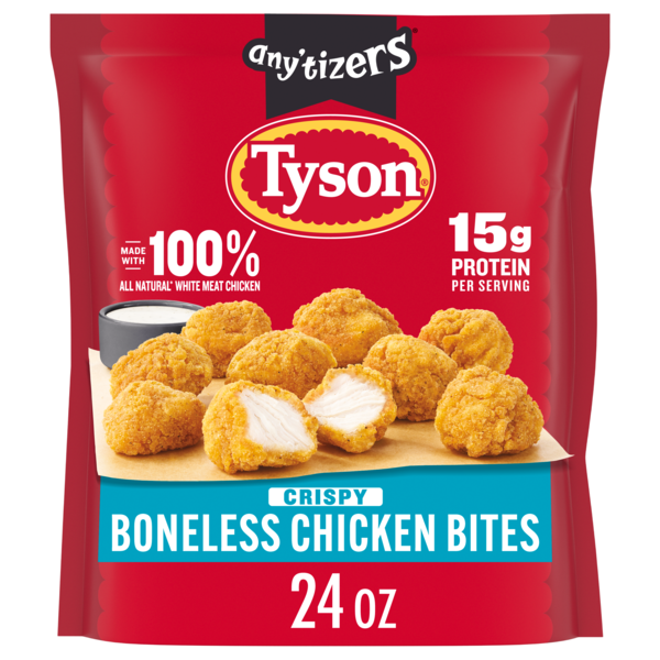 Tyson Tyson Any’tizers Frozen Crispy Boneless Chicken Bites, 24 oz