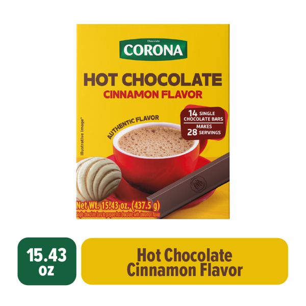 Corona Hot Chocolate Single Serve Bars, Cinnamon Flavor