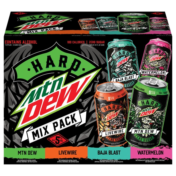 Mountain Dew Zero Sugar Hard Assorted Malt Beverage Mix Pack Same