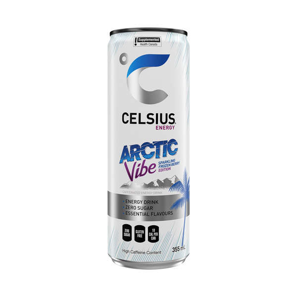 Celsius Sparkling Arctic Vibe, Zero Sugar Energy Drink Same-Day