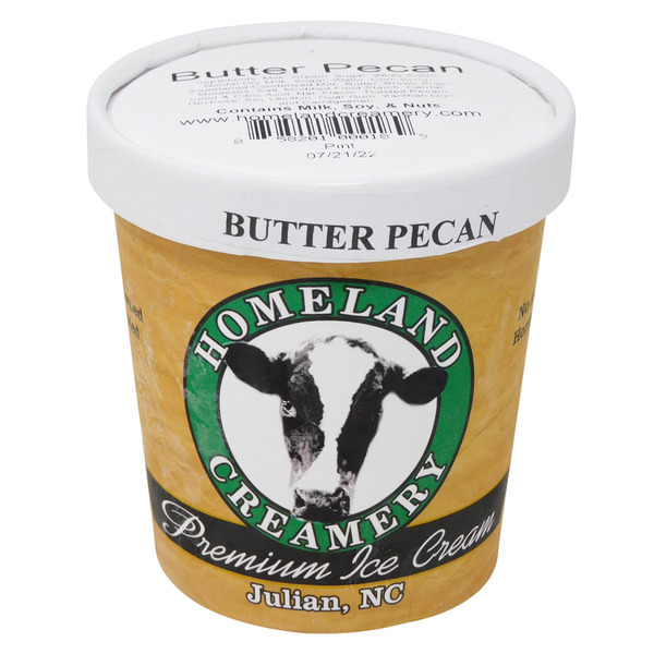 Homeland Local Butter Pecan Ice Cream Pint Same-Day Delivery or