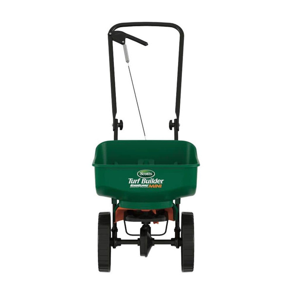 Scotts Turf Builder Edgeguard Mini Push Broadcast Spreader Holds Up To 5,000 Sq. Ft. For Seed, Fertilizer, Salt, Ice Melt