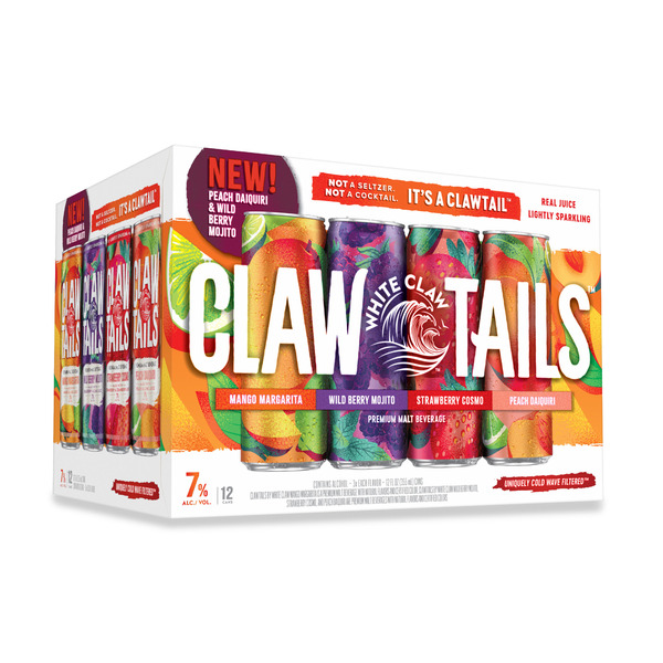 White Claw Clawtails by Variety, 12 Pack, 12 fl oz Cans, 7% ABV