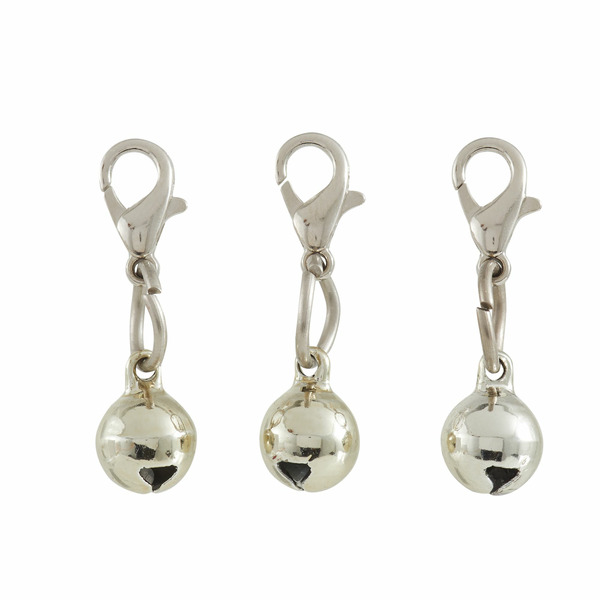 Whisker City Cat Collar Bells - Silver