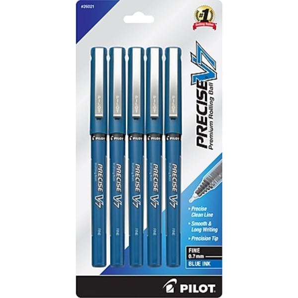 Pilot Blue Ink Precise V7 Rollerball Pen With Fine Point