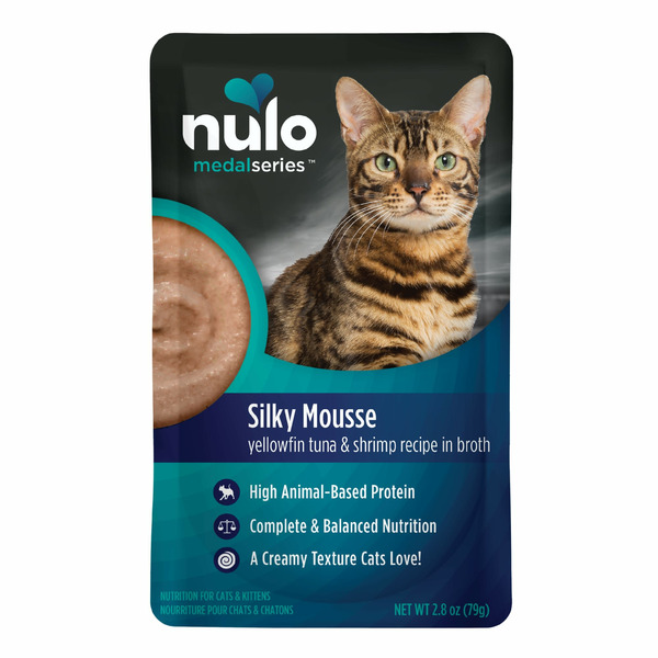 Nulo Medalseries Silky Mousse Yellowfin Tuna & Shrimp Recipe Nutrition For Cats & Mittens