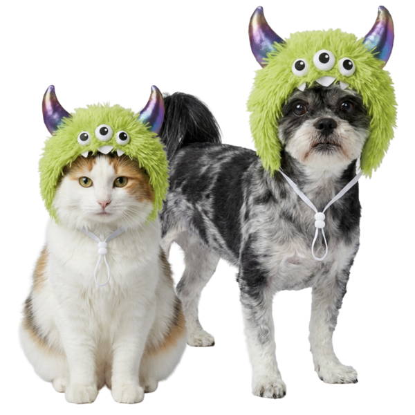 Play On Monster Headpiece Dog Costume, MD/LG - Green