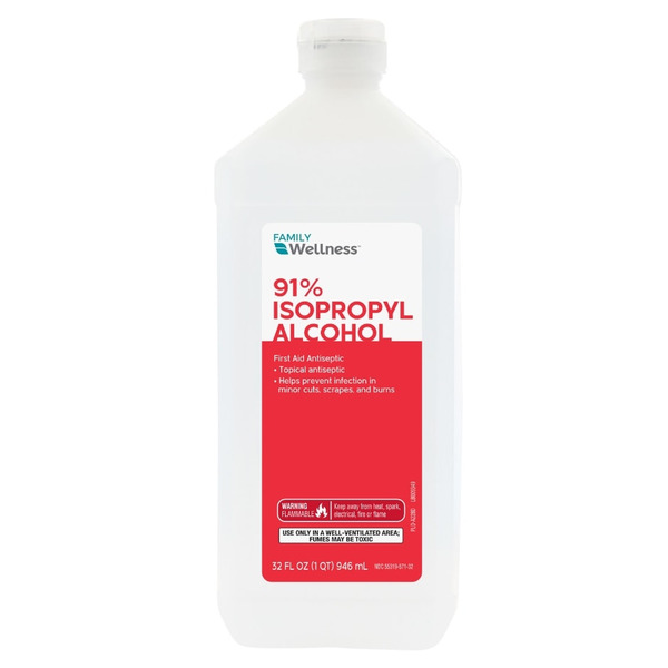 Family Wellness Isopropyl Alcohol 91% First Aid Antiseptic Same