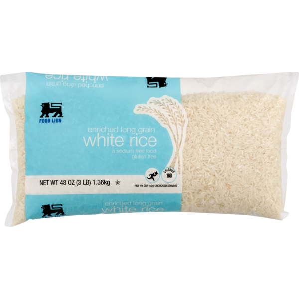 Food Lion White Rice, Enriched Long Grain, Gluten Free, Bag (48 oz) Instacart