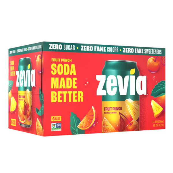 Zevia Soda, Zero Sugar, Fruit Punch Same-Day Delivery or Pickup