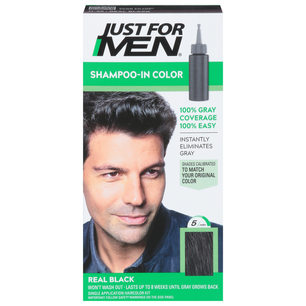 Just For Men Shampoo-In Color, Real Black H-55 - 1 each