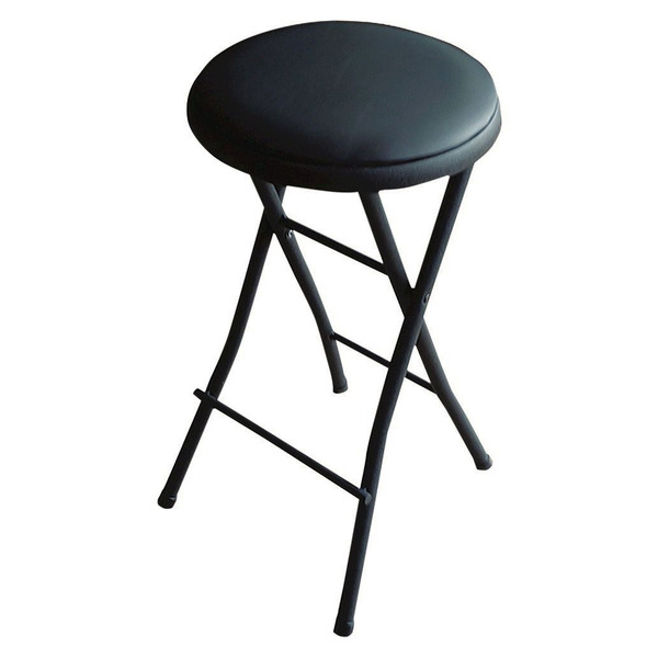 Plastic Development Group Black Folding Vinyl Counter Stool