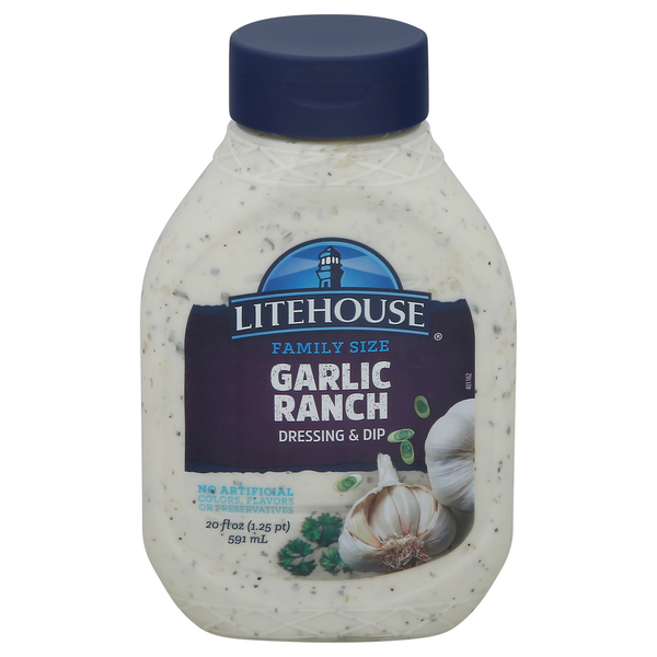 Litehouse Dressing & Dip, Garlic Ranch, Family Size Litehouse Dressing & Dip, Garlic Ranch, Family Size