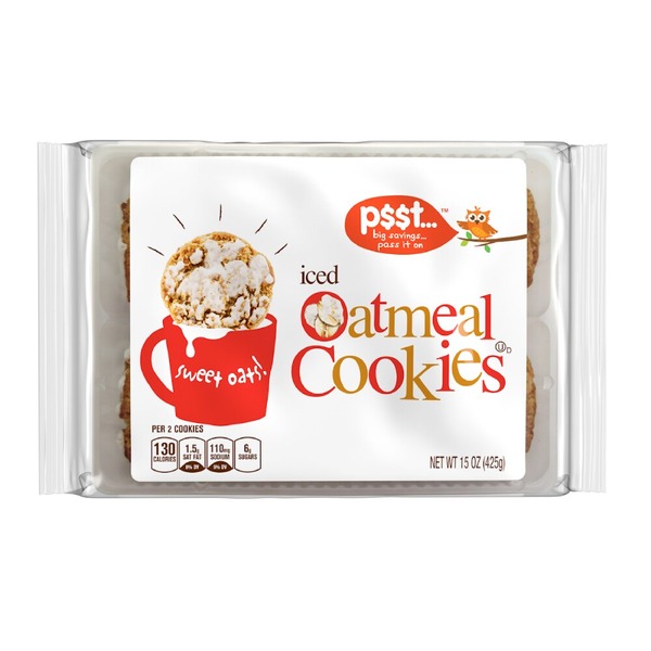 Psst... Iced Oatmeal Cookies (15 oz) from Kroger Instacart
