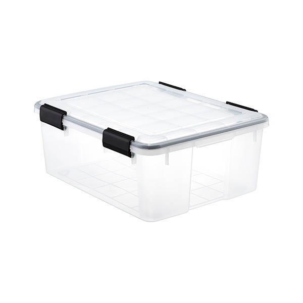 Iris 30 Quart Weather Tight Clear Storage Box