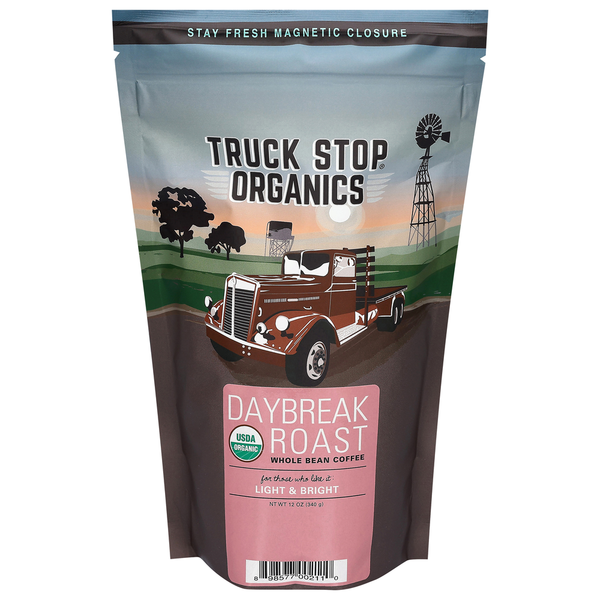 Truck Stop Organics Whole Bean Daybreak Roast Coffee Same-Day