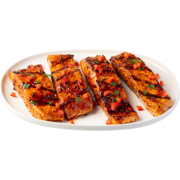 Red Chimichurri Wild Previously Frozen Salmon Portion