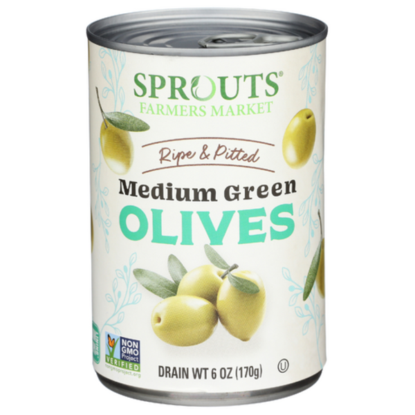 Sprouts Medium Ripe Pitted Green Olives Same-Day Delivery or