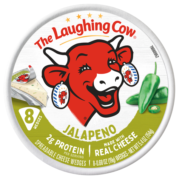 The Laughing Cow Spreadable Jalapeno Cheese Wedges Same-Day