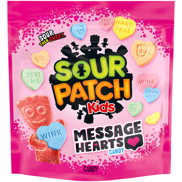 SOUR PATCH KIDS Message Hearts Valentines Day Candy 13 oz Same-Day