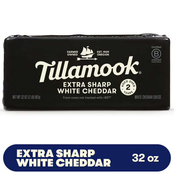 Tillamook Extra Sharp White Cheddar Cheese Block, 32oz Same-Day