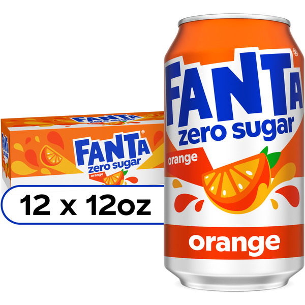 Fanta Orange Zero Sugar Soda Fridge Pack Cans