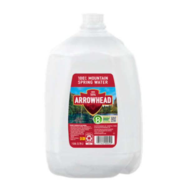 ARROWHEAD Mountain Spring Water, 1-Gallon, Plastic Bottled Water (1 Pack), Side Handle