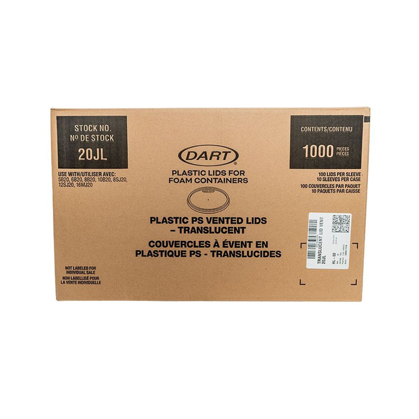 Dart - 20JL - Vented Lid for 20 oz Foam cup - 1000 ct