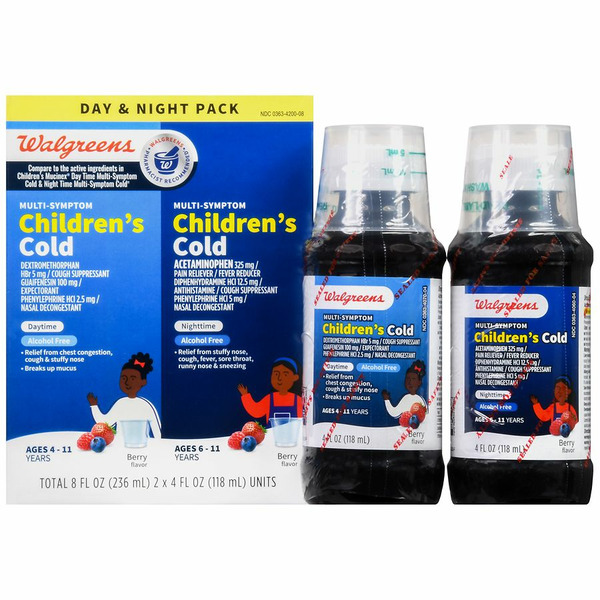 Walgreens Walgreens Children's Daytime Very Berry & Nighttime Mixed Berry Flavor MultiSymptom