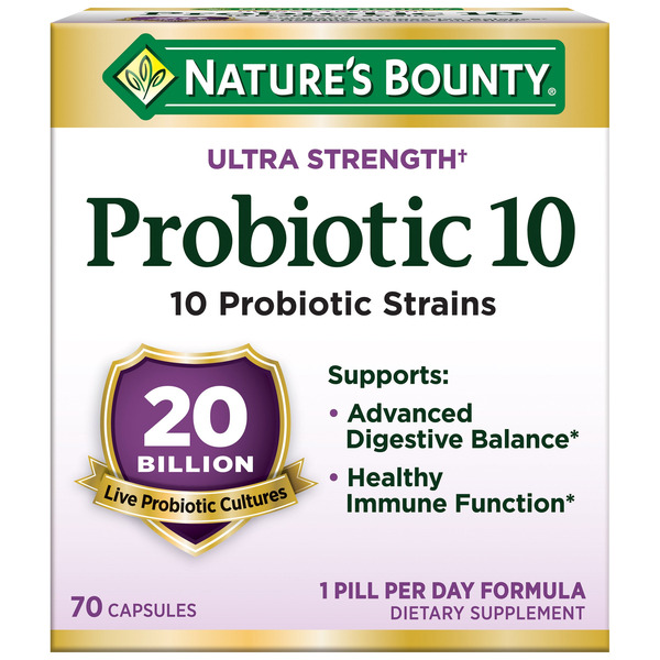 Nature's Bounty Ultra Strength Probiotic 10, 70 ct Same-Day