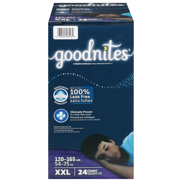 Goodnites Boys XXL Underwear