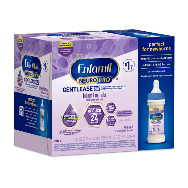 Enfamil® For Fussiness & Gas Nursette Bottles Infant Formula
