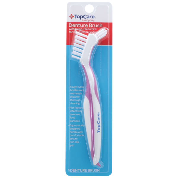 Top Care Denture Brush With DeepClean Pick (each) Instacart